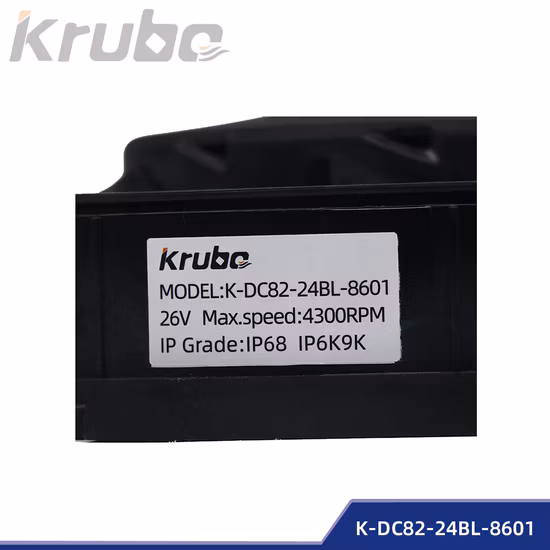 Ventiladores de ventilação Krubo para uso em veículos Ventilador de fluxo axial compacto DC (K-DC82-24BL-8601)