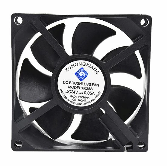 80mm 8025s 3500rpm 12V Dual Ball Industrial DC Brushless Ventilating Fan