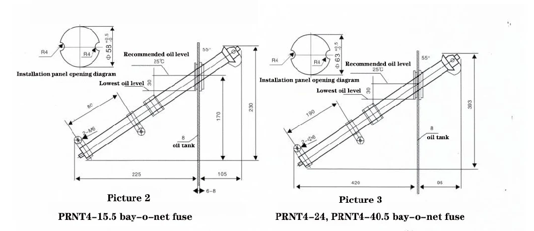 Bay-O-Net Fuse Prnt Model/High Voltage Current Limiting Fuse Rated Voltage10kv 12kv 24kv, Hv Fuse Link